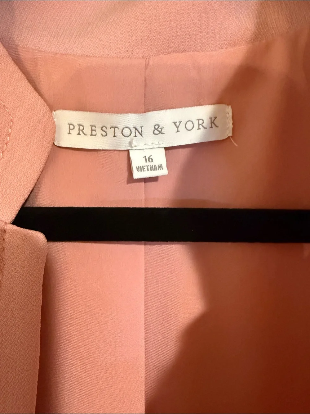Preston & York Pink Collarless Blazer and Skirt Set Size 16
